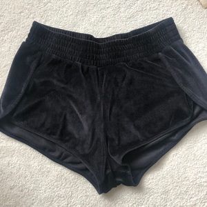 black velvet shorts